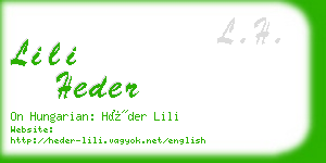 lili heder business card